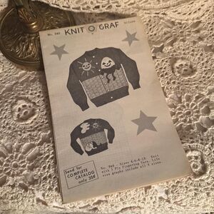 1950s 1951 Humpty Dumpty Sweater Knitting Pattern – Vintage Knit O Graf No 940